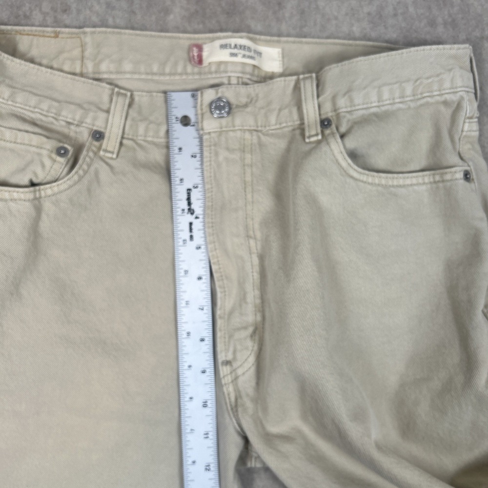 Levi's 550 Jeans Men's 36x30 Relaxed Fit Khaki Tan Pants Denim Vintage Y2K - Picture 6 of 9